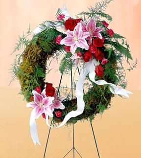 Lily and Rose Wreath