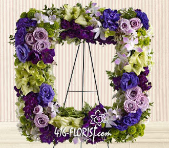 Square Tribute Wreath Arrangement