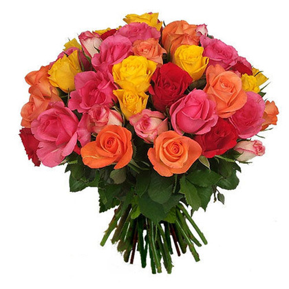 50 Mixed Color Roses Bouquet