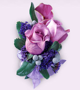 Purple Roses Wristlet