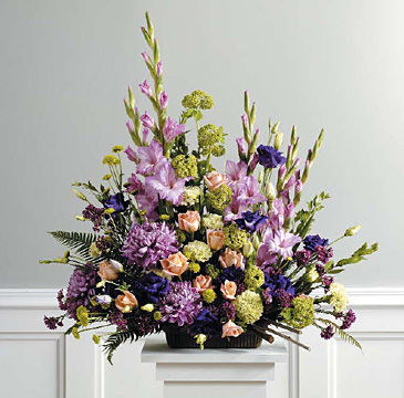 Grace purple gladiolus arrangement