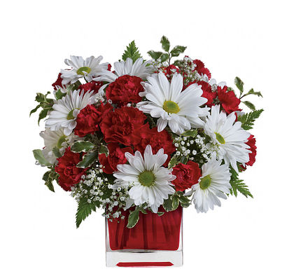 Red And White Delight by Teleflora - Deluxe
