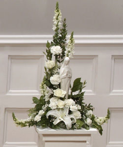 White Madonna Sympathy Arrangement