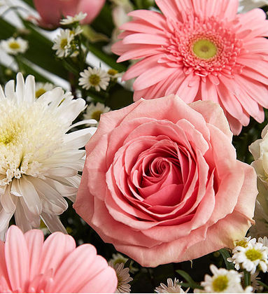 Deepest Condolences Pink & White Flowers