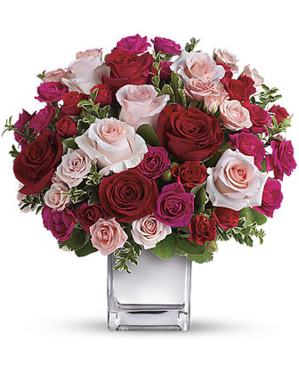 Teleflora's Love Medley Bouquet with Red Roses - Premium
