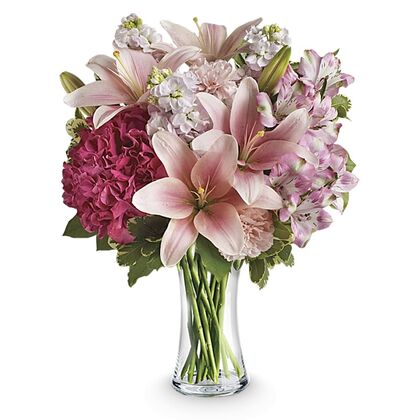 Teleflora's Blush Of Love Bouquet - Deluxe
