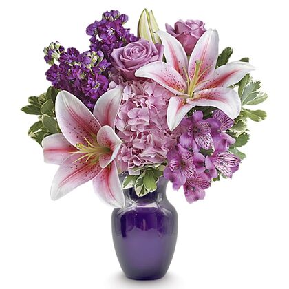 Teleflora's Blushing Violet Bouquet