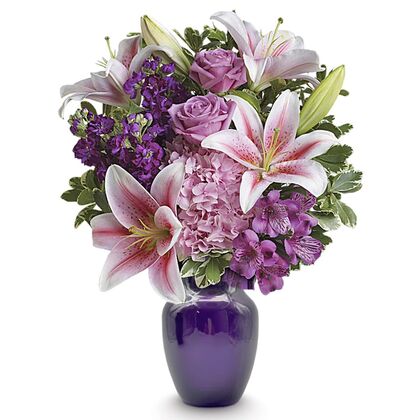 Teleflora's Blushing Violet Bouquet - Deluxe