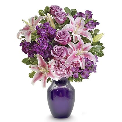 Teleflora's Blushing Violet Bouquet - Premium