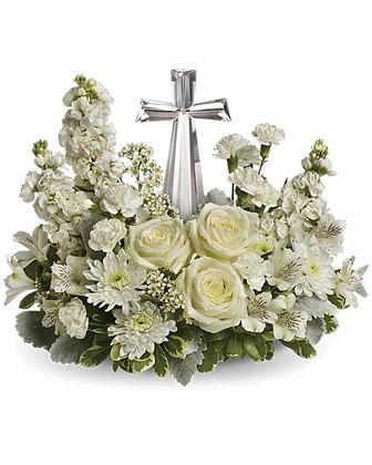 Divine Crystal Cross Peace Bouquet - Deluxe