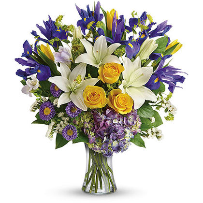Floral Spring Iris Bouquet - Deluxe