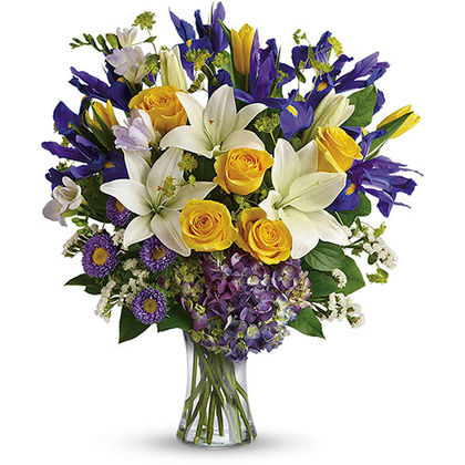 Floral Spring Iris Bouquet - Premium