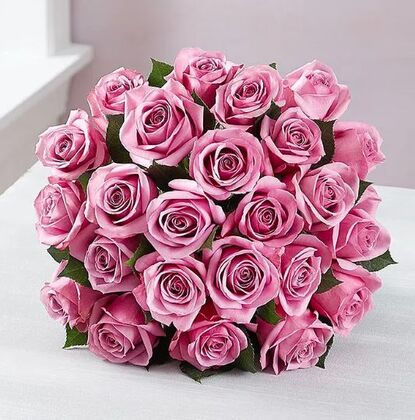 Purple Roses Bouquet - Deluxe