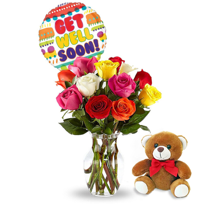 Get Well with Fresh Roses - Package B