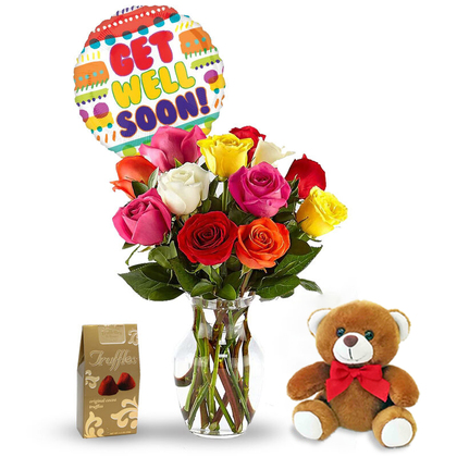 Get Well with Fresh Roses - Package C