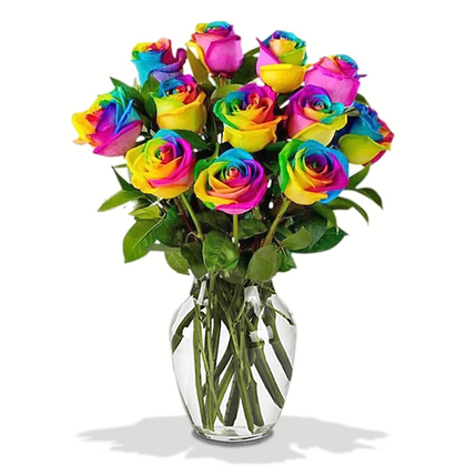 Joy of Rainbow Roses - Deluxe