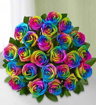 Joy of Rainbow Roses - Premium