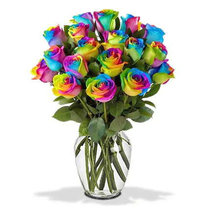 Joy of Rainbow Roses - Ultra Premium