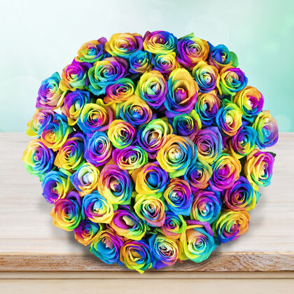 Joy of Rainbow Roses - Ultimate Gift