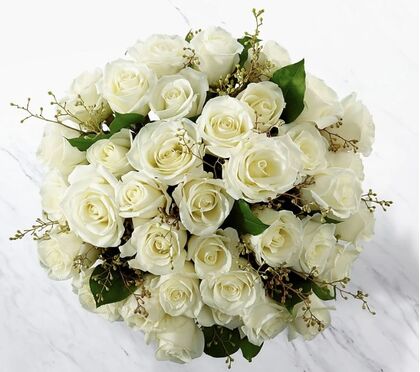 White Roses Bouquet - Ultra Premium