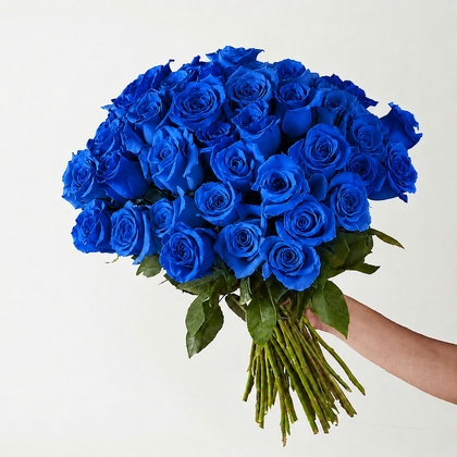 50 Blue Roses Bouquet