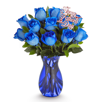 Father's Day Blue Rose Arrangement